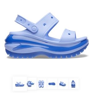 Crocs Mega Crush Sandals Moon Jelly - Womens US Size 8 NWT